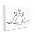thumbnail image 3 of Stupell Industries Love Typography Two Dogs Kissing Line Doodle Canvas Wall Art, 48 x 36, Design by Anna Whitham, 3 of 5