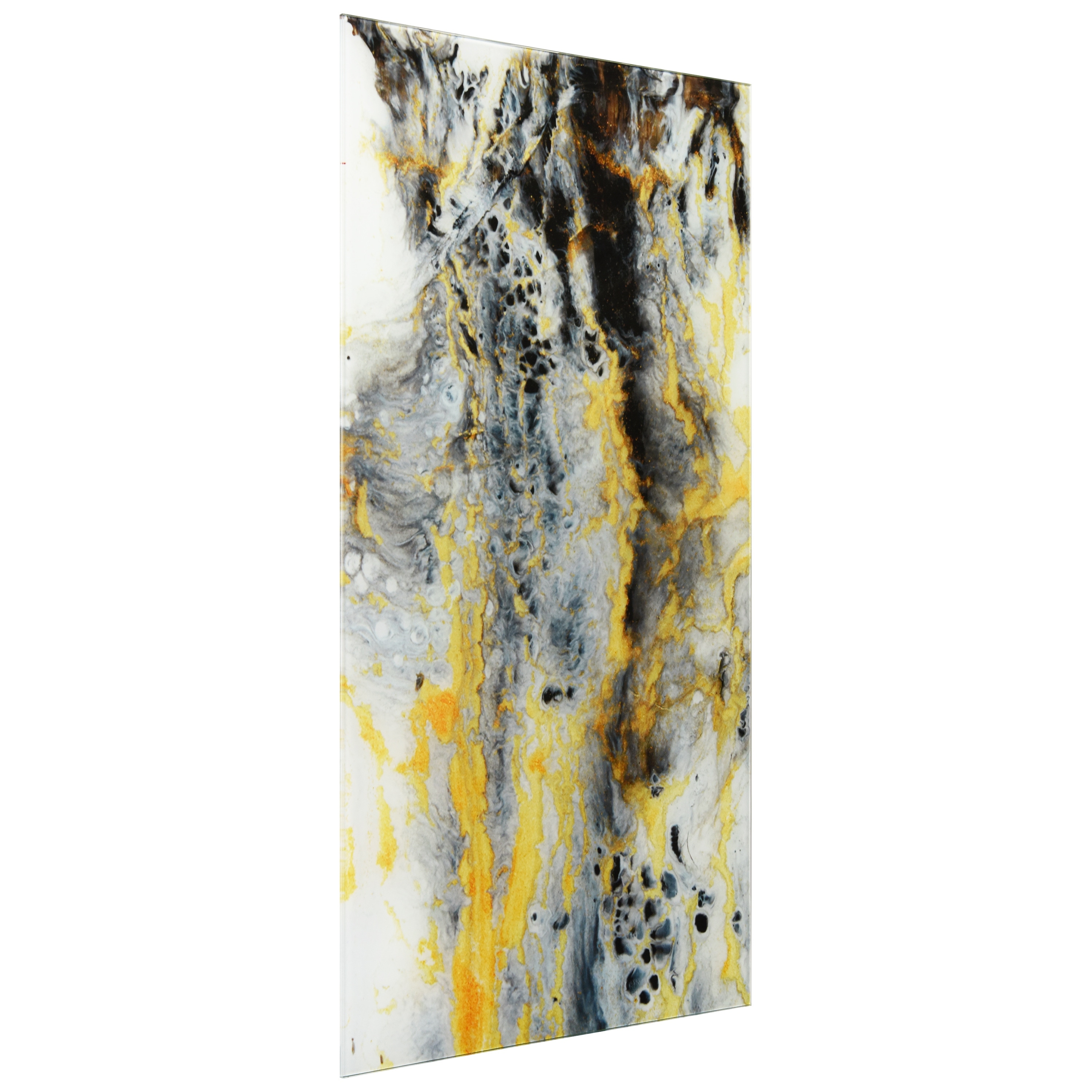 "Granite I B" Frameless Free Floating Reverse Printed Tempered Art Glass Wall Art