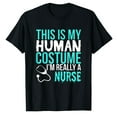 thumbnail image 1 of AALJY Infirmière Drôle - Ceci Est Mon Costume Humain T-Shirt, 1 of 5