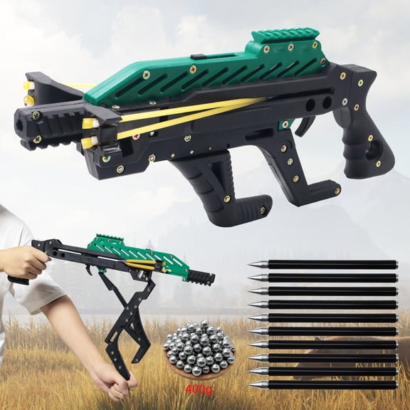 Clianle Multi-function Launcher Burst Slingshot Crossbow, Suitable for Outdoor Entertainment, Shooting and Hunting