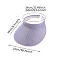 thumbnail image 3 of Sun Visors for Women Men, Lightweight Sun Hat Sunvisor for Running, Portable Outdoor Sports Visor for Beach Summer Hiking and Walking, Breathable Cap, Lightweight Visor for Travel, Light Purple, 3 of 5