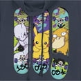 thumbnail image 2 of Junior's Pokemon Mewtwo, Pikachu, and Psyduck Skateboard Decks Cowl Neck Sweatshirt Navy Blue 3X Large, 2 of 4