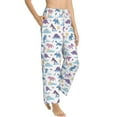 thumbnail image 2 of Uemuo Dinosaur Pattern Women's Wide Leg Palazzo Lounge Pants with Pockets Light Weight Loose Comfy Casual Pajama Pants-X-Large, 2 of 9