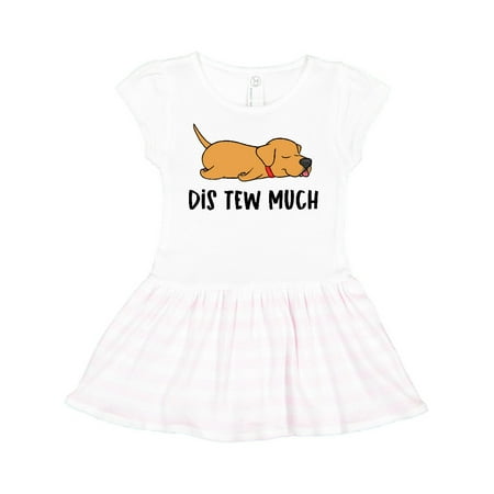 

Inktastic Napping Dis Tew Much Golden Labrador Retriever Gift Toddler Girl Dress