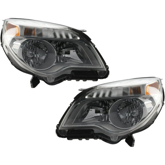 Garage-Pro Driver and Passenger Side Headlight for Chevrolet Equinox LS LT LTZ 2010-2015 Halogen With bulb(s) Replaces# 23308254 23308253 23383340
