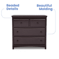 thumbnail image 6 of Delta Children Waverly 3 Drawer Dresser with Changing Top and Interlocking Drawers, Dark Chocolate, 6 of 11