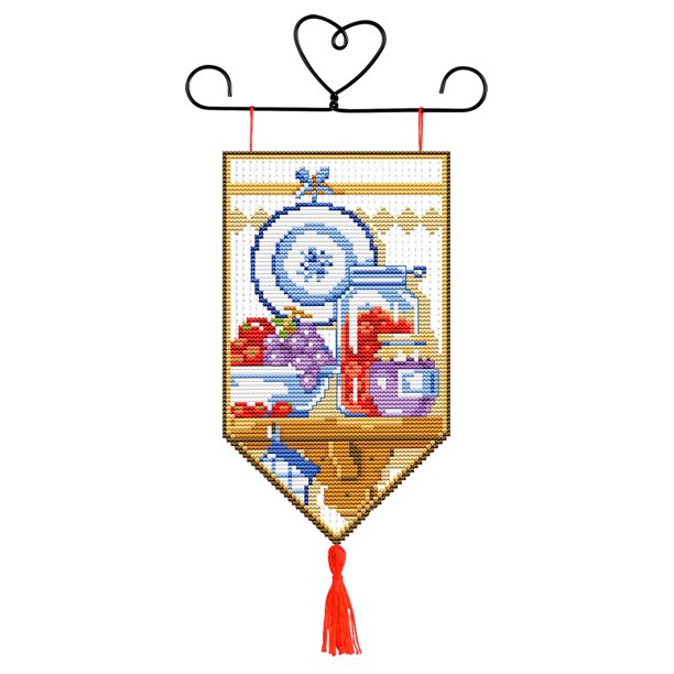 Cuadros Decorativos Bandera de bordado de Navidad de algodón de 14 quilates Mini 2 hilos arte artesanía decoración del hogar Tmvgtek embutido en tela