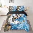 thumbnail image 2 of Manfei Pike Fish 7pcs Bedding Comforter Set,Fishing And Hunting Queen Bedding Sets,Modern Maritime Sealife Queen Sheet Sets For Boys,Microfiber Bedroom Decor Reversible, 2 of 8