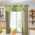thumbnail image 3 of Yayeee Kitchen Valance Rod Pocket 54" x 18" Living Room Window Curtain, Light Green Martini, 3 of 6