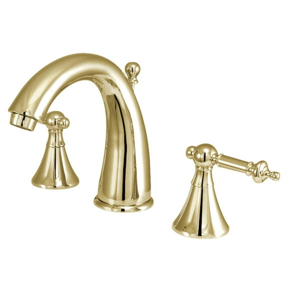 Kingston Brass KS2972TL 8-Inch Widespread Lavatory Faucet, Polished Brass