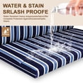 thumbnail image 4 of Outdoor Loveseat Glider Cushion 42”x48” Waterproof Patio Seat Pad for Bench, Swing & Furniture, Purple and Blue Stripes,1PCS, 4 of 7