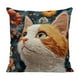thumbnail image 2 of Juego de almohadas con estampado de animales bonitos para dormitorio, sala de estar, sofá, cojín de 45 x 45 cm para decoración de sofá y sala de estar, funda de almohada aterciopelada., 2 of 9