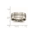 thumbnail image 2 of Titanium Grooved 9mm Polished Band Ring Size 11 Ring for Women and Men, 2 of 2