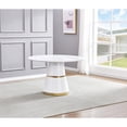 thumbnail image 2 of Taylor White/Gold Lacquer Wood Round Dining Table, 2 of 2
