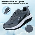 thumbnail image 6 of AOV Men's Shoes Walking Arch Support Orthotic Sneakers Plantar Fasciitis Wide Tennis Shoes for Heel and Foot Pain Relief GreyBlack 9, 6 of 7