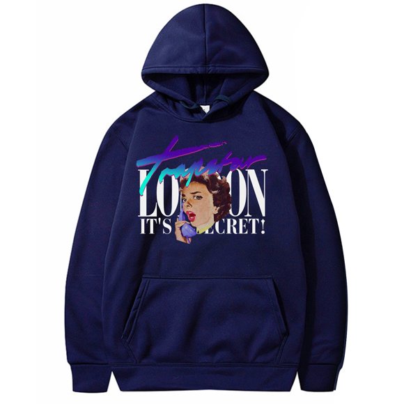 Womens Tops Trapstar Hoodies for Women Long Sleeve Graphic Sweatshirts Loose Trapstar Street Hip-hop Pullover Sweatshirts Womens Shirts(Navy, S)