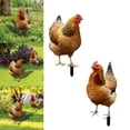thumbnail image 5 of Benafini 2Pcs Chicken Yard Art Garden Hen Decoration Ornament Sign Acrylic Rooster Animal, 5 of 6