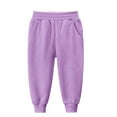 thumbnail image 5 of Hessimy Boys Uniform Pants Summer Casual Cotton Linen Pants Drawstring Baggy Trousers with Pockets School Clothes 6-12 Months 12-24 Months 2T 3T 4T 5T 6T 7T 8T 9T Children(Purple,3-4 Years), 5 of 5