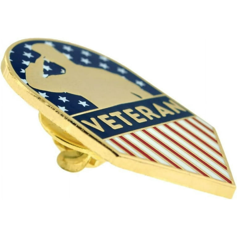 PinMart Veteran American Flag Shield Lapel Pin-Proud Patriotic USA