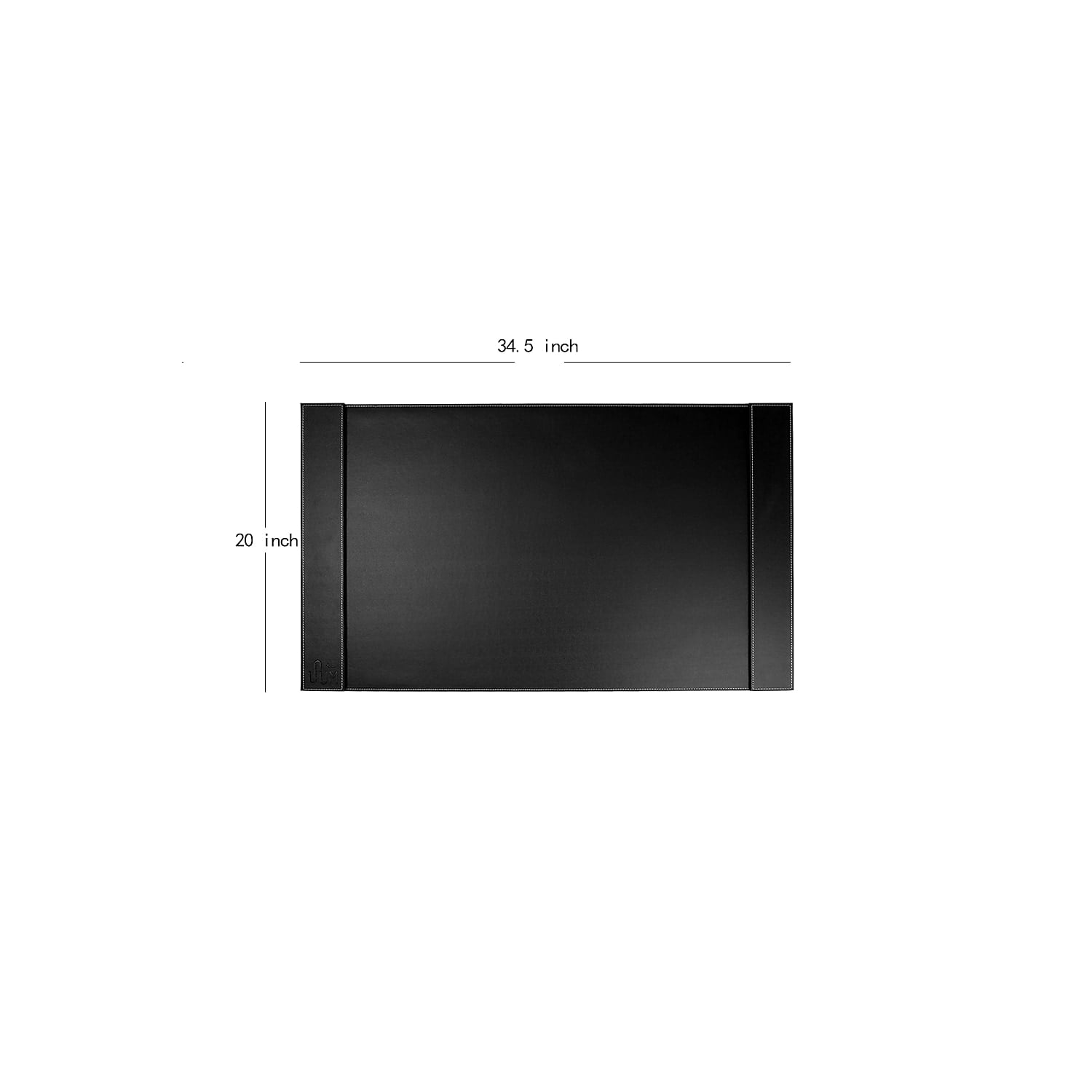 SUM Life Edge Desk Pad With Anti Skid and Side Rails 34" x 20 Black OSKDPD001