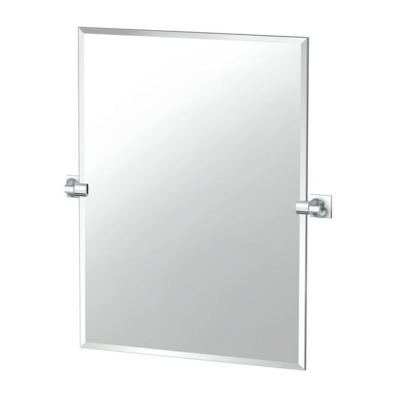 Gatco Waterline 31.5" Frameless Rectangle Mirror, Chrome