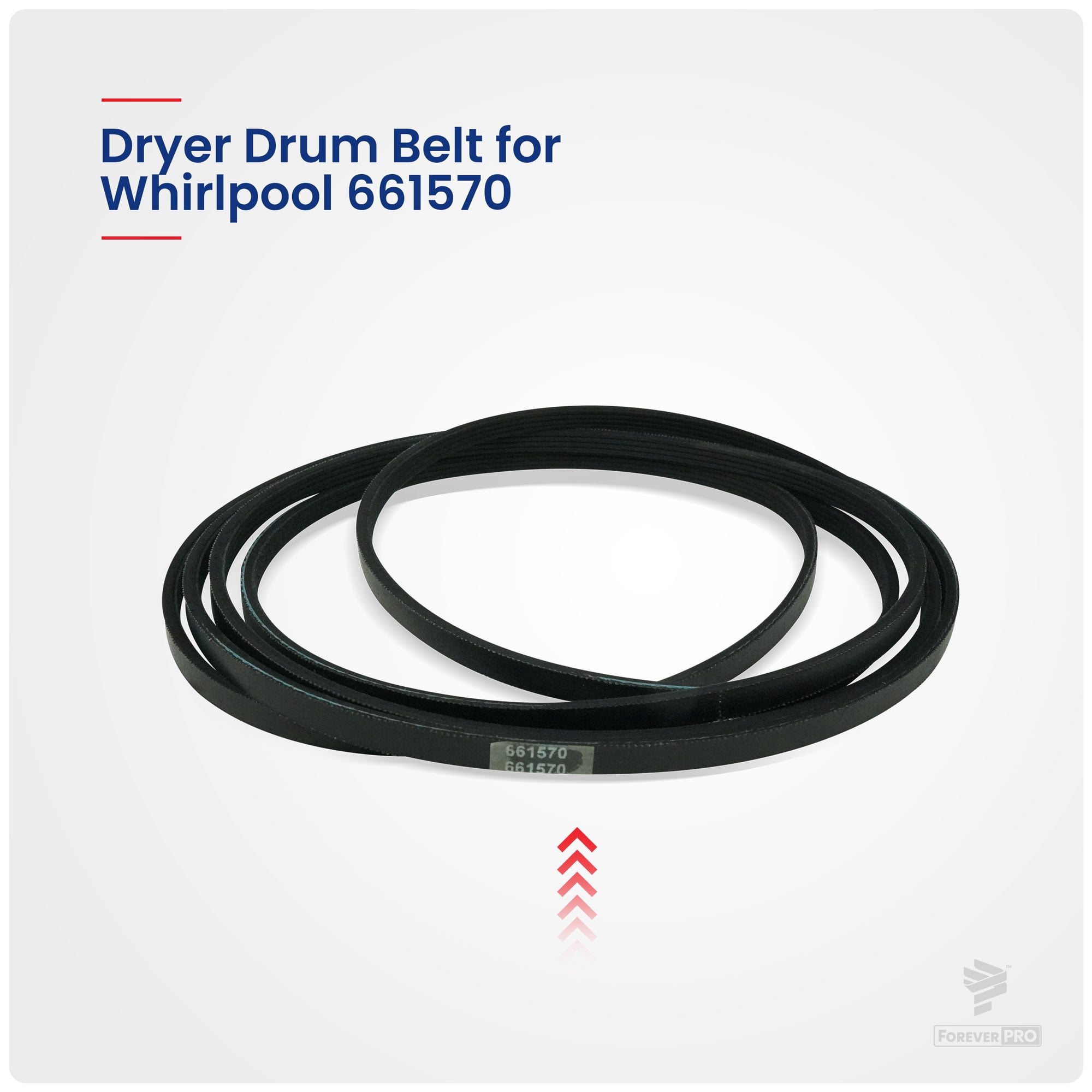 ForeverPRO 661570V Belt for Whirlpool Dryer 3387610 3389728 3393999 339728