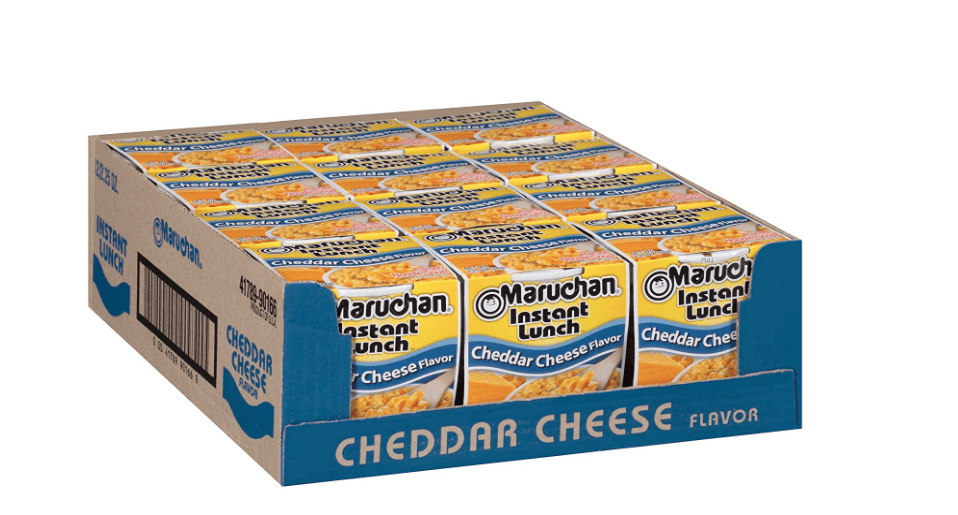 Maruchan Instant Lunch Cheddar Cheese, 2.25 Oz, Pack of 12