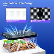 Escape-Resistant Reptile & Insect Habitat Crystal View Tank with Magnetic Locks, Advanced Ventilation for Cricket,Frog, Tarantula Enclosure, Lizard Cage & Hermit Crab Kit