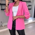 thumbnail image 5 of Women Suit Coat Autumn Winter Long Sleeved Cardigan Coat Casual Lapel Solid Color Suit for Business Daily Wear, 5 of 8