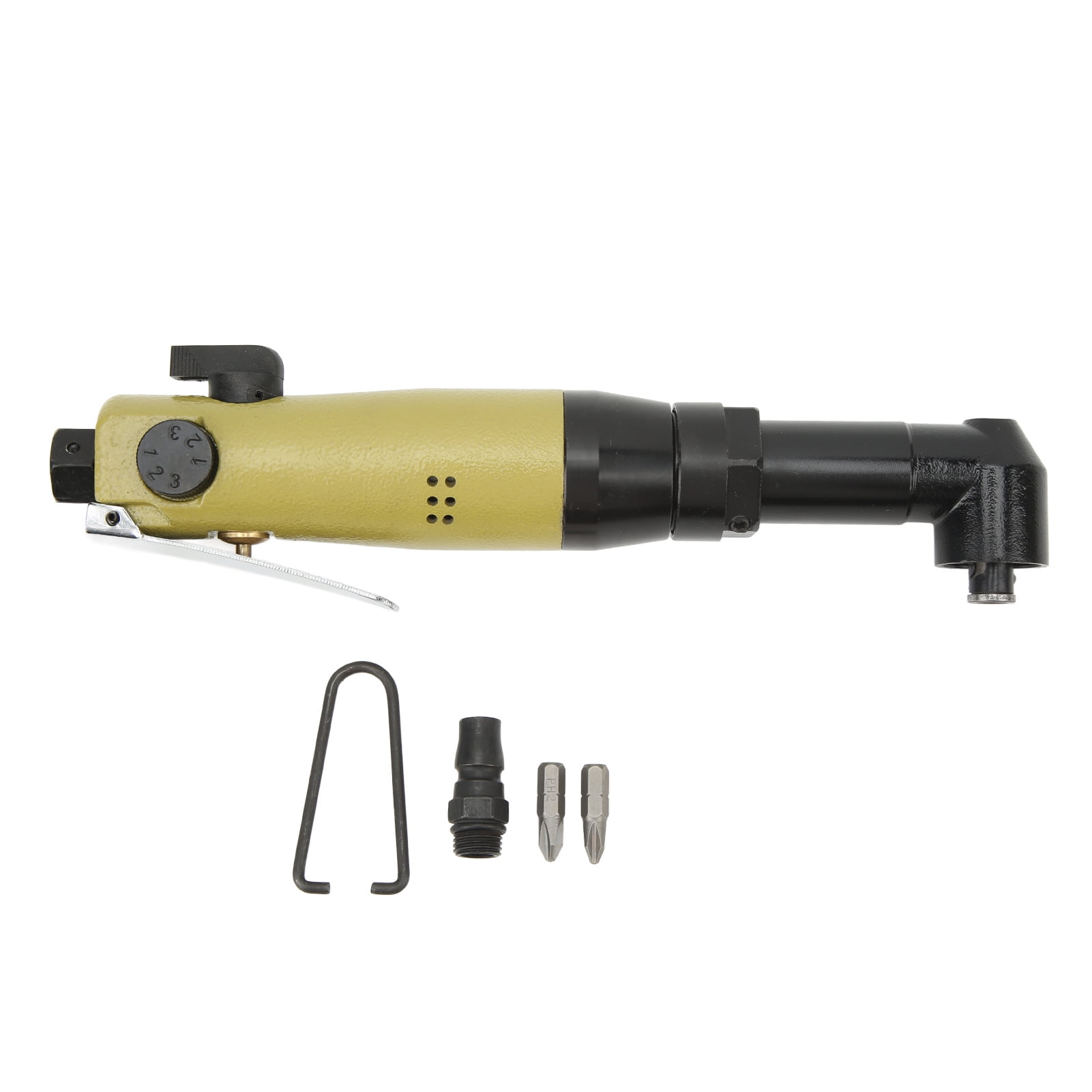 Impact Air Screw Driver, Elbow Design 8500rpm Pneumatic Screwdriver 5mm