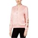 thumbnail image 2 of Chaqueta bomber Joseph A bordada rosa grande, 2 of 2