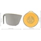 thumbnail image 3 of Juego de colador y colador de cocina, cesta de lavado de frutas y verduras 2 en 1 para remojar, escurrir pasta, granos pequeños y mezclar alimentos, 4,5 cuartos, 3 of 5