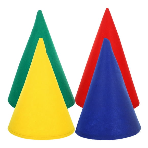 Shisuyan 4pcs Felt Cone Gnome Hats for Celebrations Soft Christmas Gnome Hats Funny Party Cosplay Hats Dwarf Hats Halloween Costume Prop