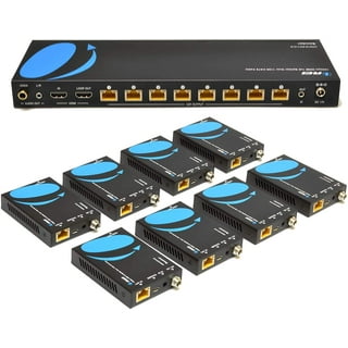 1x2 HDMI Extender Splitter Over CAT6/7 Up To 165 Ft- Loop-Out, IR Control &  EDID (HD12-EX165-K) 
