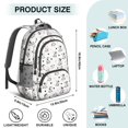 thumbnail image 5 of Cow and Heart White Pattern Cute School Backpack Bag with Padded Back and Adjustable Shoulder Straps 16.9 X 12.6 X 5.9 Inches, 5 of 5