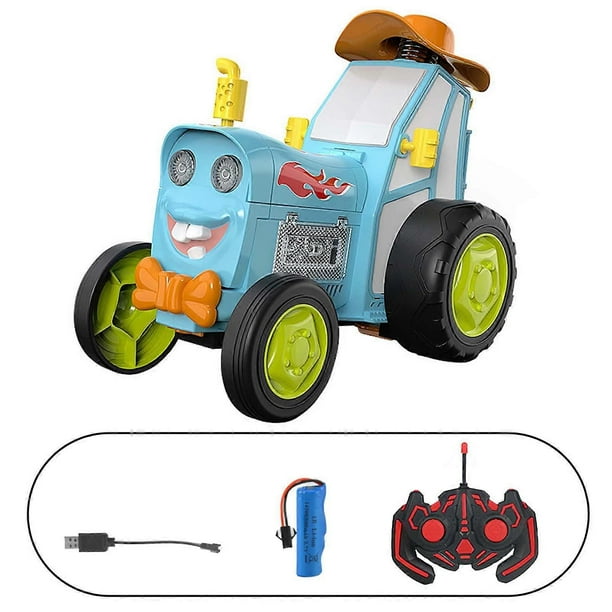 Electric RC Crazy Jumping Car Stunt Car Toy with Light Music Funny Rotating Vehicle Mini RC Stunt Jumping Car for Kid Boys