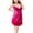 Rose Red, variant on Women Nightgown Sexy Soft Plunge Deep V Neck Sleeveless Hi Waist Satin Cami Mini Dress Sleepwear Robe Nightshirt Pajamas Chemise Dresses