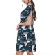 thumbnail image 2 of Easygdp Friendly Sharks para Vestido Transpirable de Mujer, Vestido Suelto de Manga Corta con Pliegues y Bolsillos para el Verano, 2 of 6