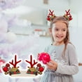 thumbnail image 2 of DagobertNiko Christmas Reindeer Antlers Headband Hairpins Hairbands Girls Beauty Headdresses Pine Cone Hair Accessories Cute Reindeer Christmas Hair Clips, 2 of 5