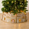 thumbnail image 4 of 26/28-Inch LED Gingerbread Christmas Tree Collar Xmas Tree Skirt with String Light Xmas Artificial Trees Stand Base Ring Cover Decoration, 4 of 7