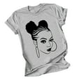 thumbnail image 2 of ALLLIST Crew Neck Womens Tops Holiday Short Sleeve T-Shirts Fashion Graphic Gray Shirts Ladie's Tops, 2 of 3