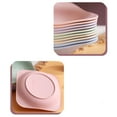 thumbnail image 6 of Bxaolu Serving Tray for Entertaining, Serving Platters for Snacks, Fruit, Cookies, Dessert, Reusable Plastic Trays for Serving Food and Pantry Organization, 7.8in, Pink, 6 of 8