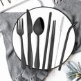 thumbnail image 3 of HaWare Travel Utensils with Case, Stainless Steel Portable Flatware Set, Reusable Camping Silverware, 9-Piece Cutlery Tableware Includes Knife, Spoon, Fork, Chopsticks, Straws, Cleaning Brush, 3 of 7