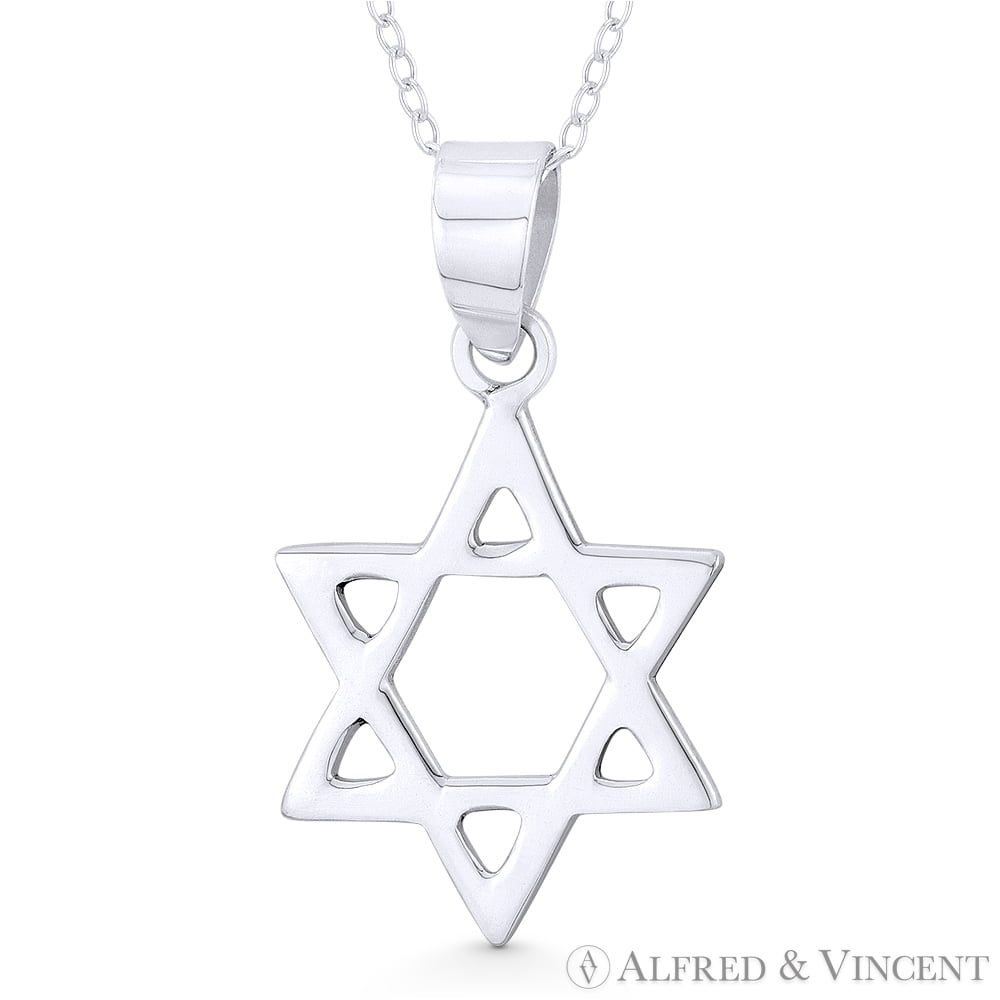 Silvora 925 Silber Davidstern Kette Für Damen Herren Jüdische Hebräische Chai Halskette Mit 46cm Kette