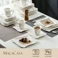 thumbnail image 5 of MALACASA, Series Amparo, 30-Piece Porcelain Dinnerware Set, Ivory White Dinner Set, Service for 6, 5 of 8
