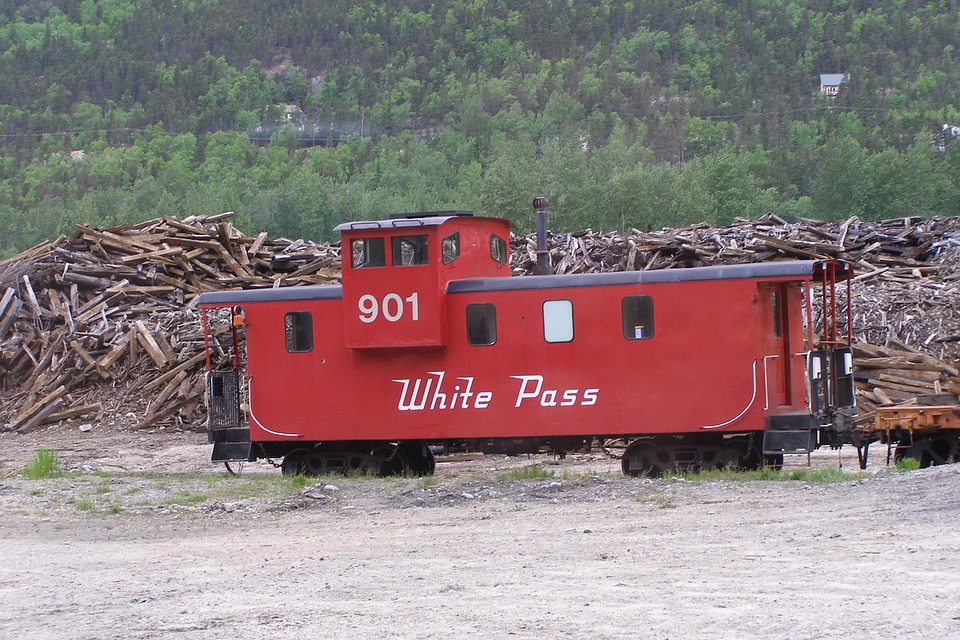 Skagway Railroad Alaska Yukon White Pass Caboose20 Inch By 30 Inch