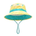 thumbnail image 2 of Xfvqtps Kids Summer Sun Hat Boys Girls Bucket Hat Adjustable Strap Wide Brim Beach Breathable Sun Protection Hat, 2 of 9