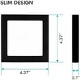 thumbnail image 5 of Luxrite 4" Square LED Flush Mount 10W 3 Color Selectable 600 Lumens Dimmable Damp Rated Black Trim 2 Pack, 5 of 5