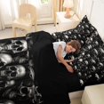 thumbnail image 5 of Homewish Horror Gothic Skull 7-Piece Twin Bedding,Halloween Themed Bedding Comforter Set,Gray,Black Reversible, 5 of 8