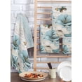 thumbnail image 2 of Spring Floral Kitchen Dish Towels for Drying Dishes Set of 2, Vintage Tulips Flower Butterfly Retro Wood Blue Waffle Weave Microfiber Hand Tea Bathroom Towels Quick Dry & Absorbent Towel 15.7x23.6, 2 of 7